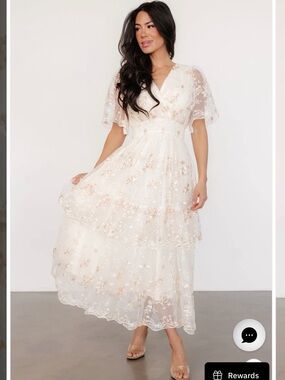 Baltic Born Eleanor Embroidered Midi Dress